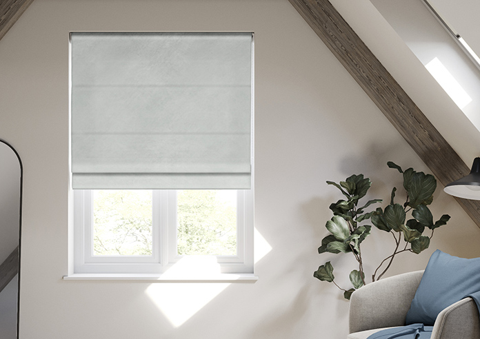 Odessa Velvet, Silver - Roman Blind - Image 3